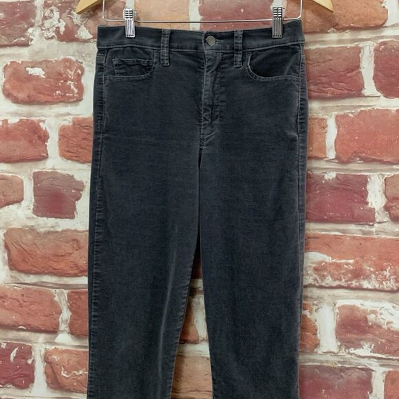 Gap True Skinny Pants Womens Size 27 Gray Velvet Velour Casual Pocketed Stretchy - Picture 3 of 10